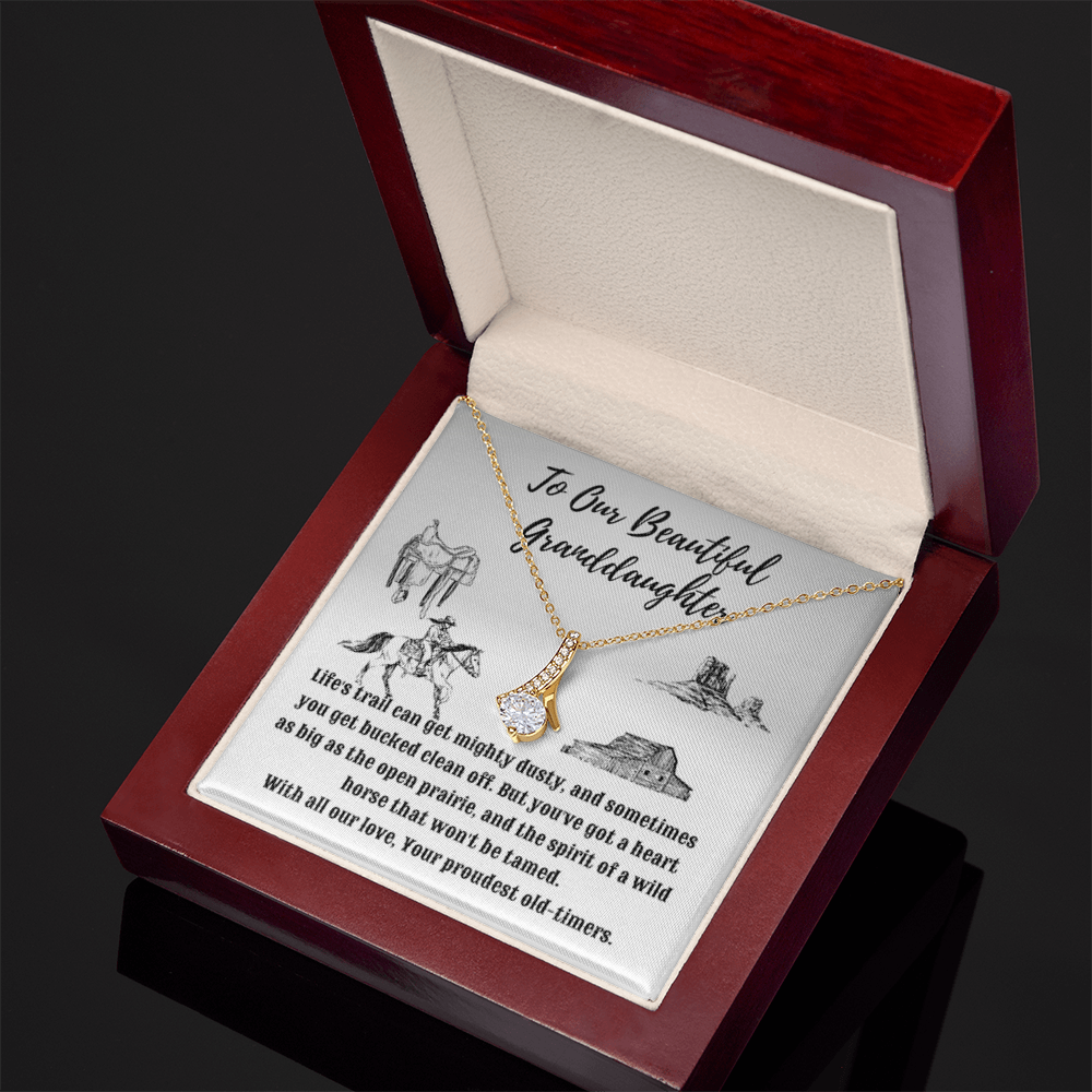 Western Style Message to That Special Granddaughter - Alluring Beauty Necklace