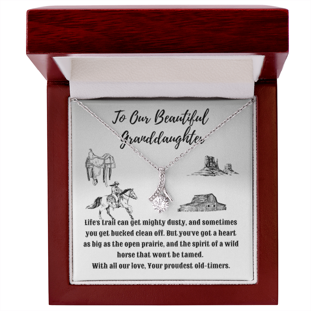 Western Style Message to That Special Granddaughter - Alluring Beauty Necklace