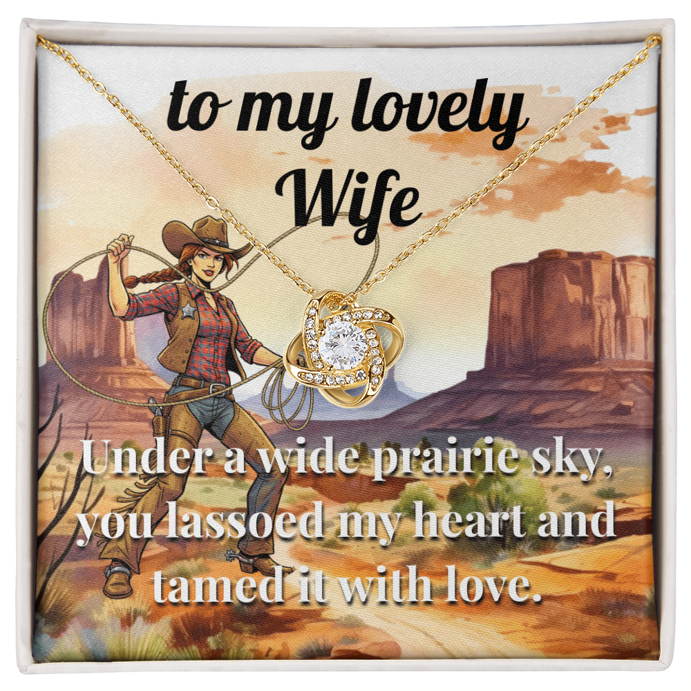 For My Wife - You Lassoed My Heart - Gift Necklace