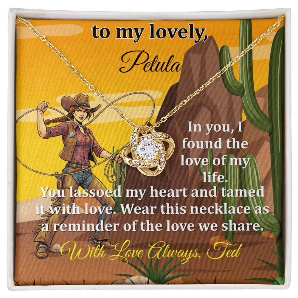 A Necklace and Personalised Message Card For The One Who Captured Your Heart