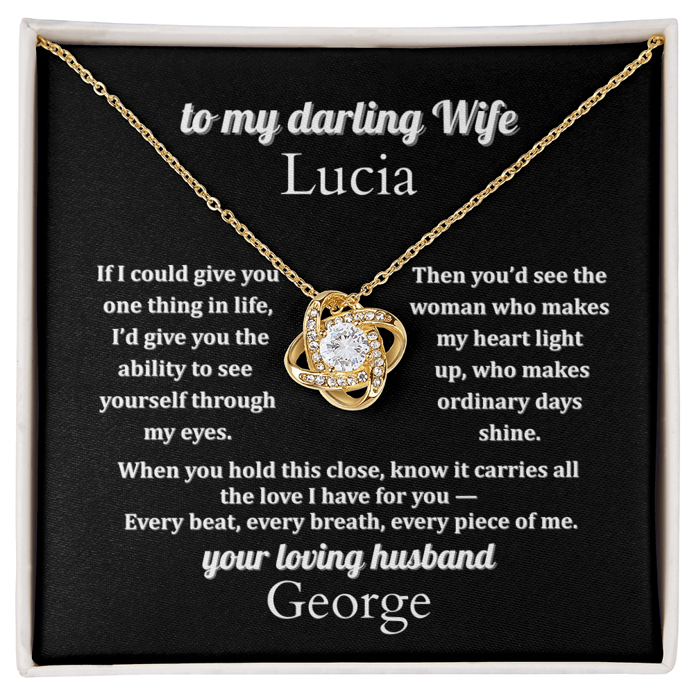Make This a Personalized Necklace Gift For Your Wife With a Message She'll Love