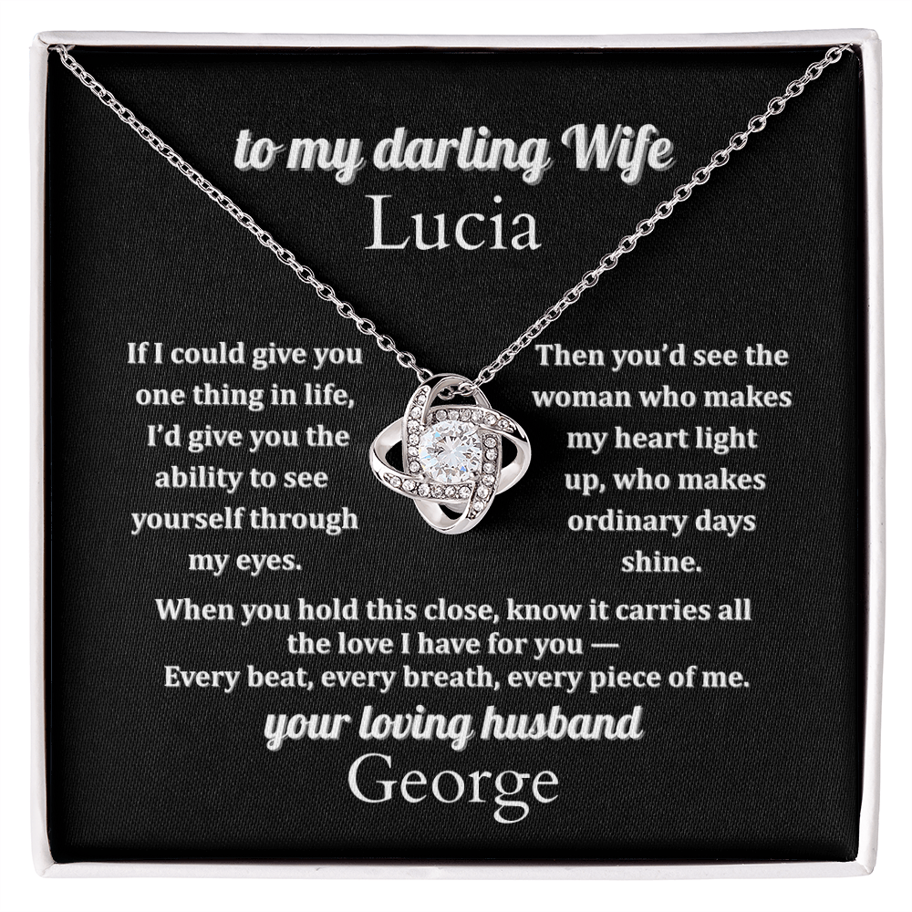 Make This a Personalized Necklace Gift For Your Wife With a Message She'll Love