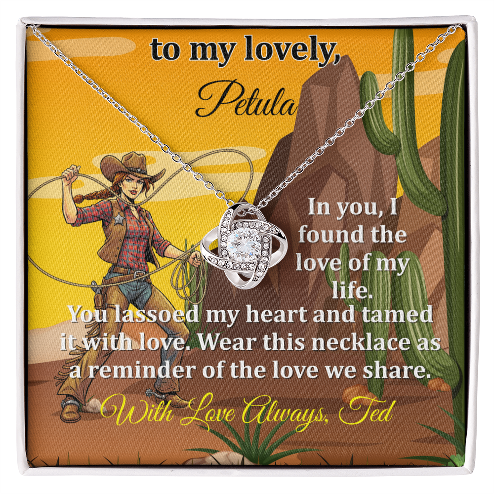 A Necklace and Personalised Message Card For The One Who Captured Your Heart