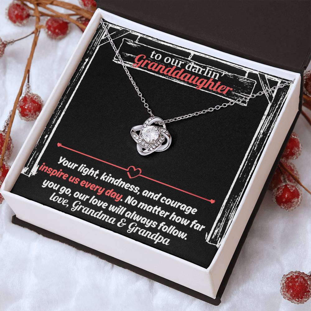 Gift For Our Inspirational Granddaughter - The Love Knot Necklace