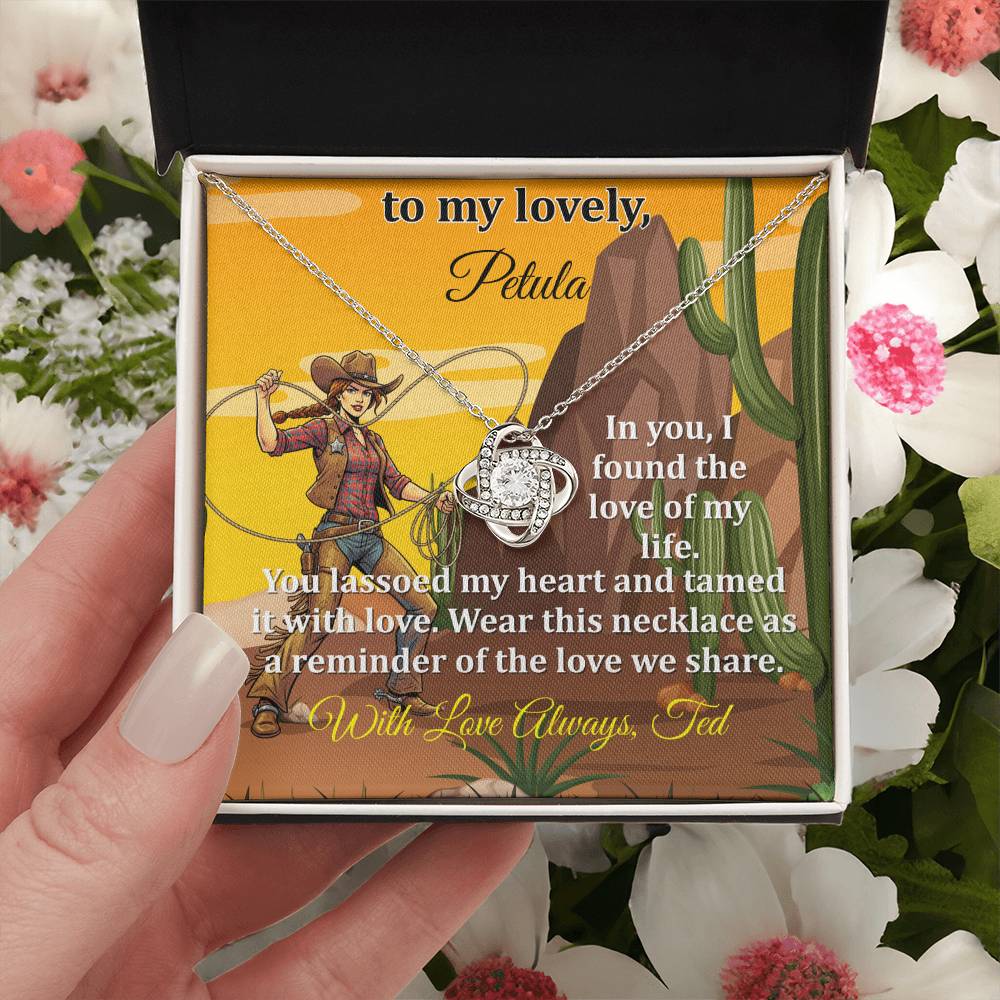 A Necklace and Personalised Message Card For The One Who Captured Your Heart