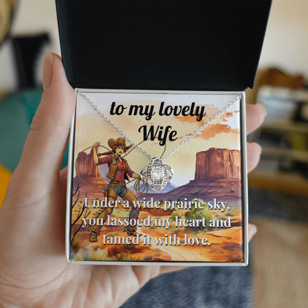 For My Wife - You Lassoed My Heart - Gift Necklace