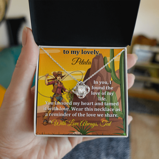 A Necklace and Personalised Message Card For The One Who Captured Your Heart