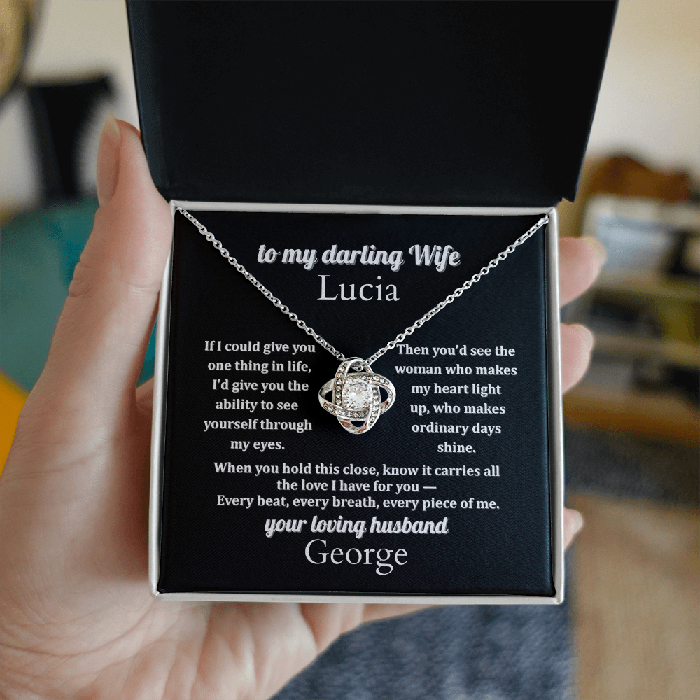 Make This a Personalized Necklace Gift For Your Wife With a Message She'll Love