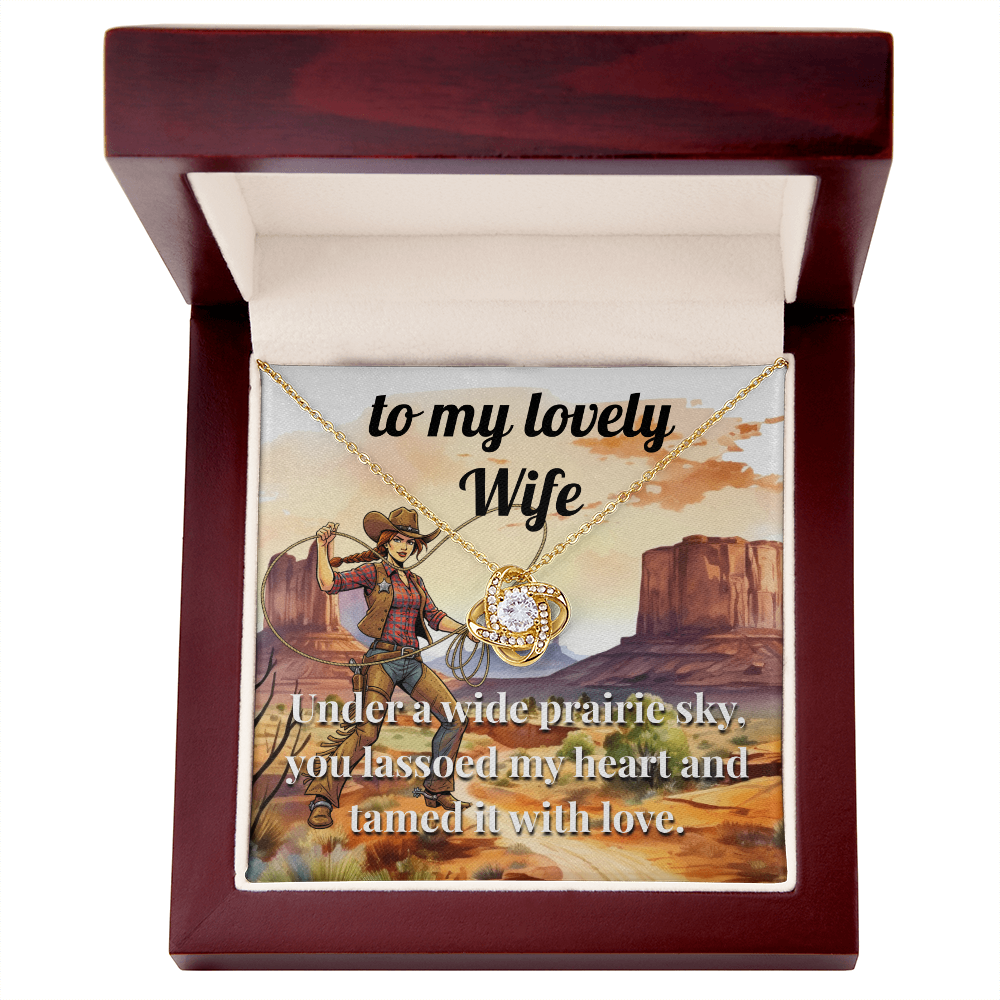 For My Wife - You Lassoed My Heart - Gift Necklace