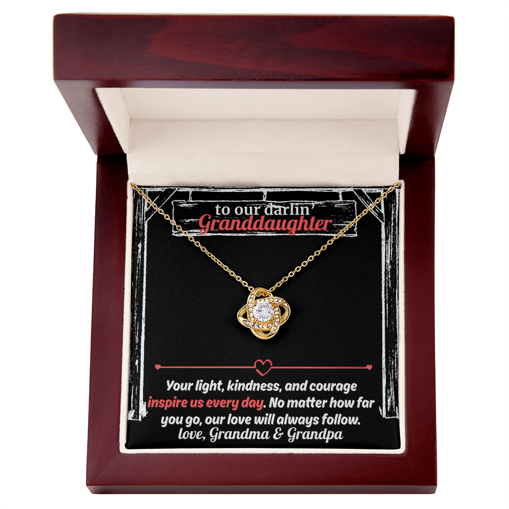 Gift For Our Inspirational Granddaughter - The Love Knot Necklace