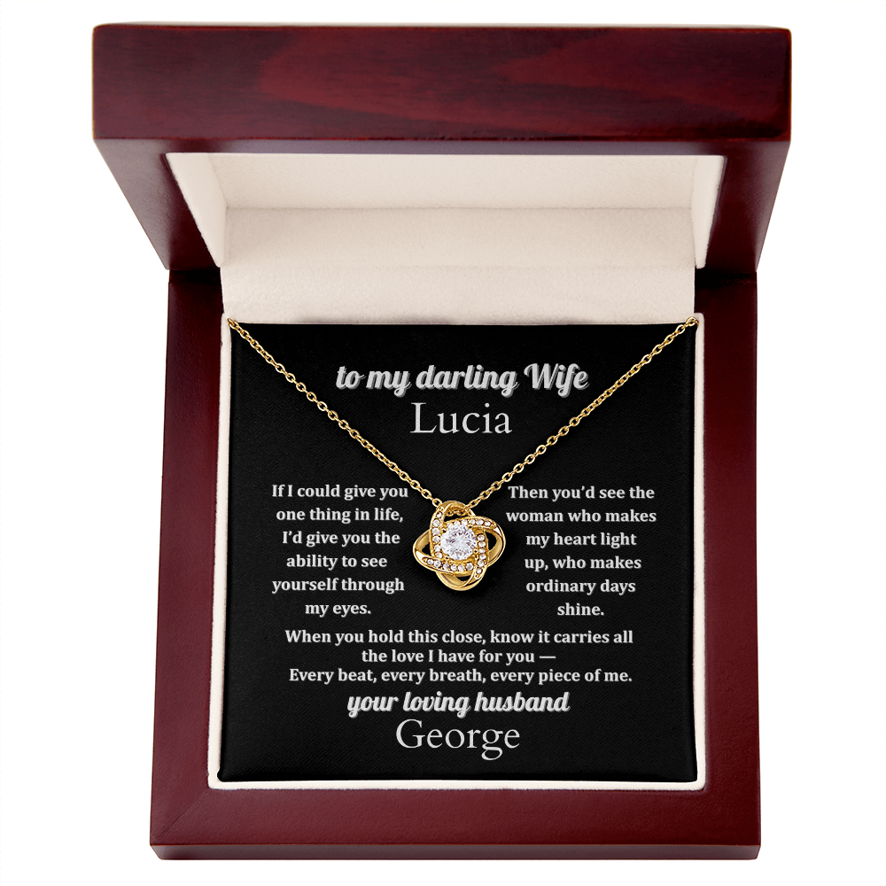 Make This a Personalized Necklace Gift For Your Wife With a Message She'll Love