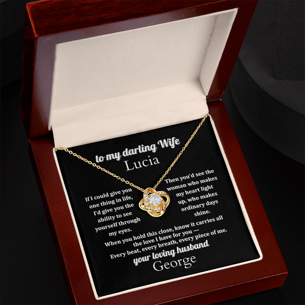 Make This a Personalized Necklace Gift For Your Wife With a Message She'll Love
