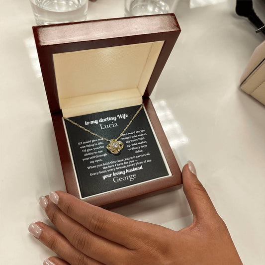 Make This a Personalized Necklace Gift For Your Wife With a Message She'll Love