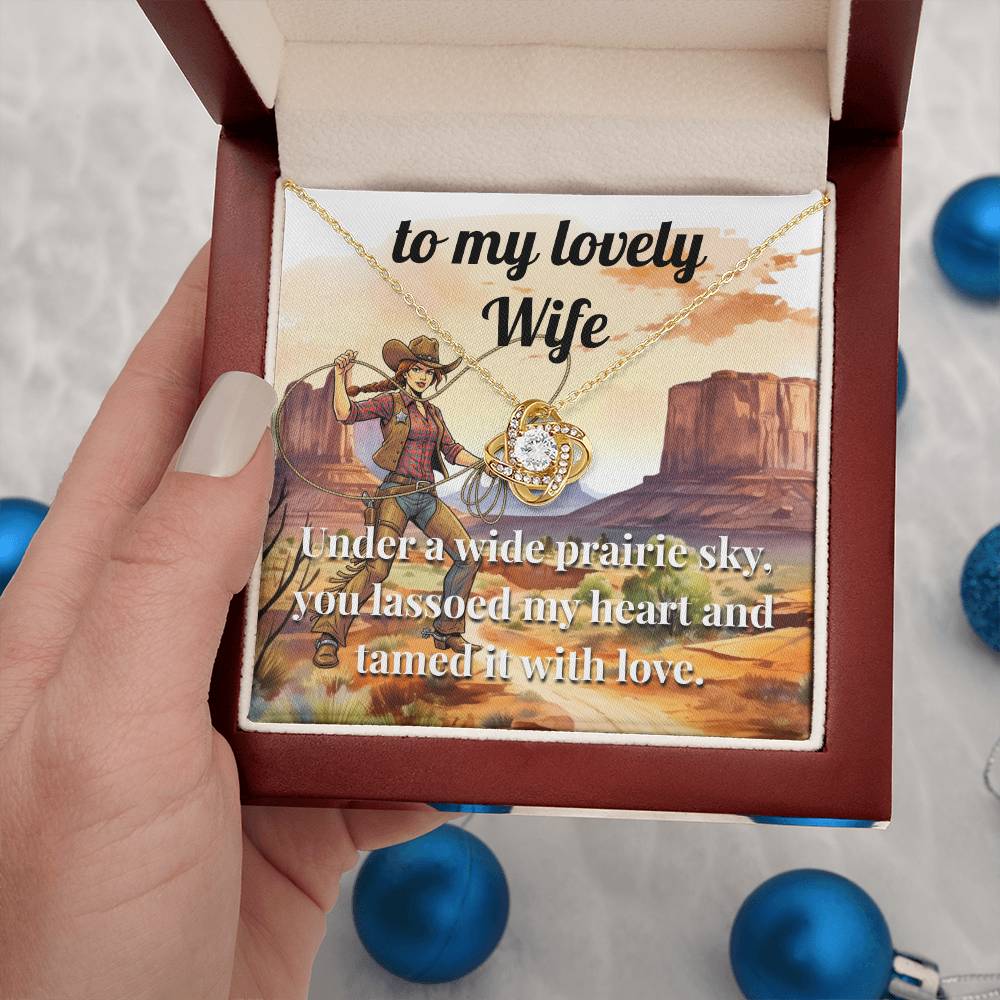 For My Wife - You Lassoed My Heart - Gift Necklace