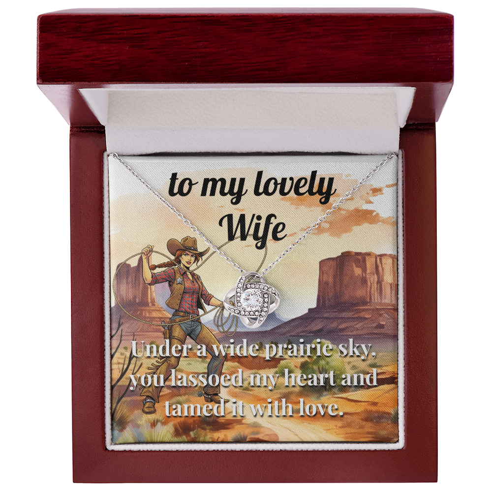 For My Wife - You Lassoed My Heart - Gift Necklace