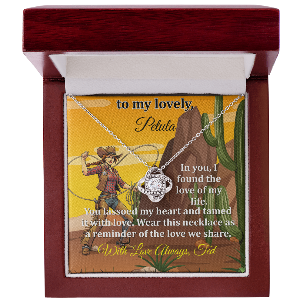 A Necklace and Personalised Message Card For The One Who Captured Your Heart