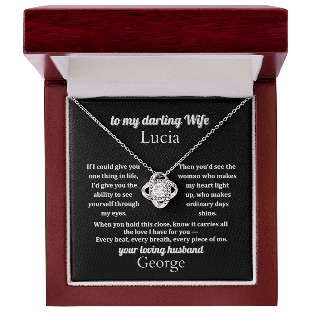 Make This a Personalized Necklace Gift For Your Wife With a Message She'll Love