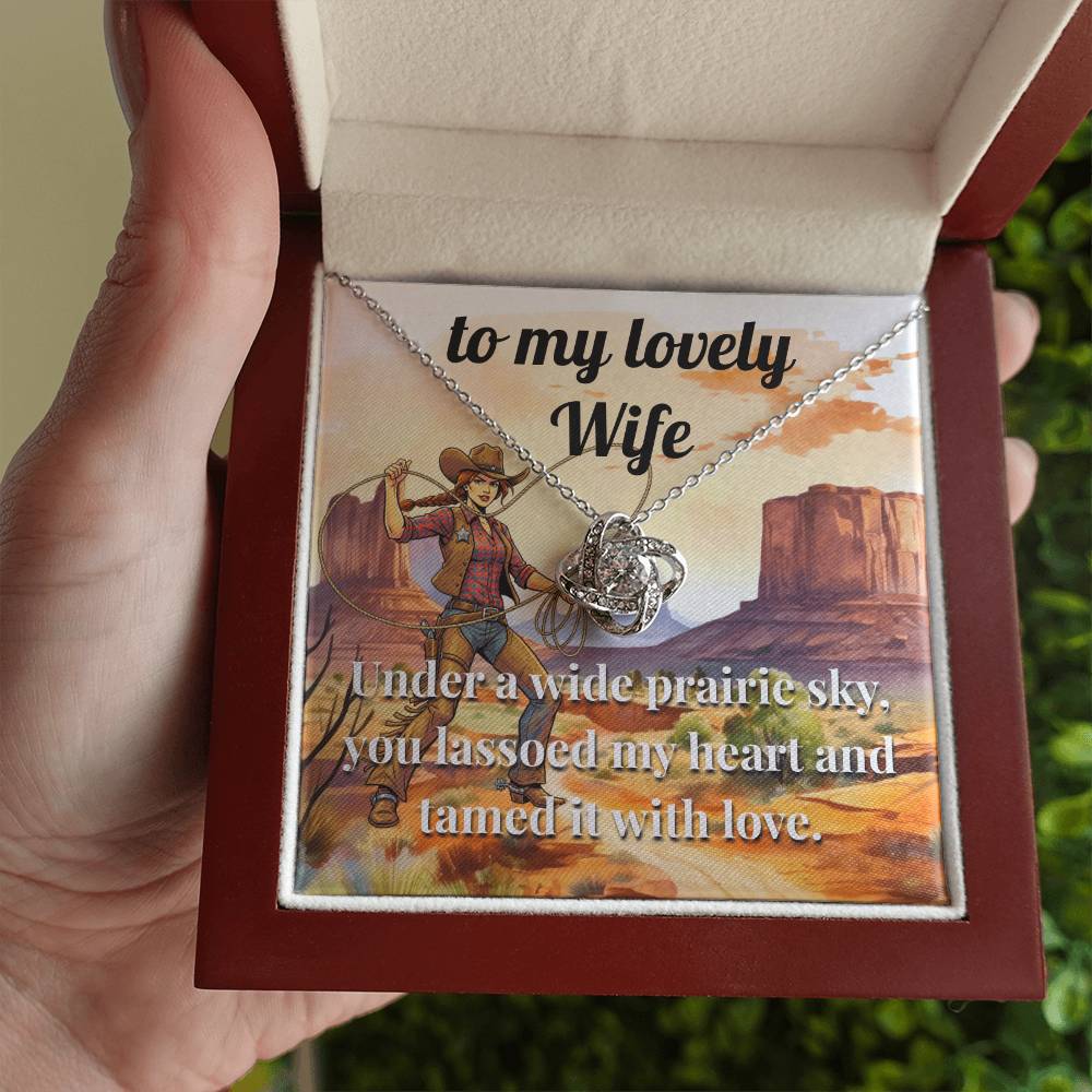 For My Wife - You Lassoed My Heart - Gift Necklace