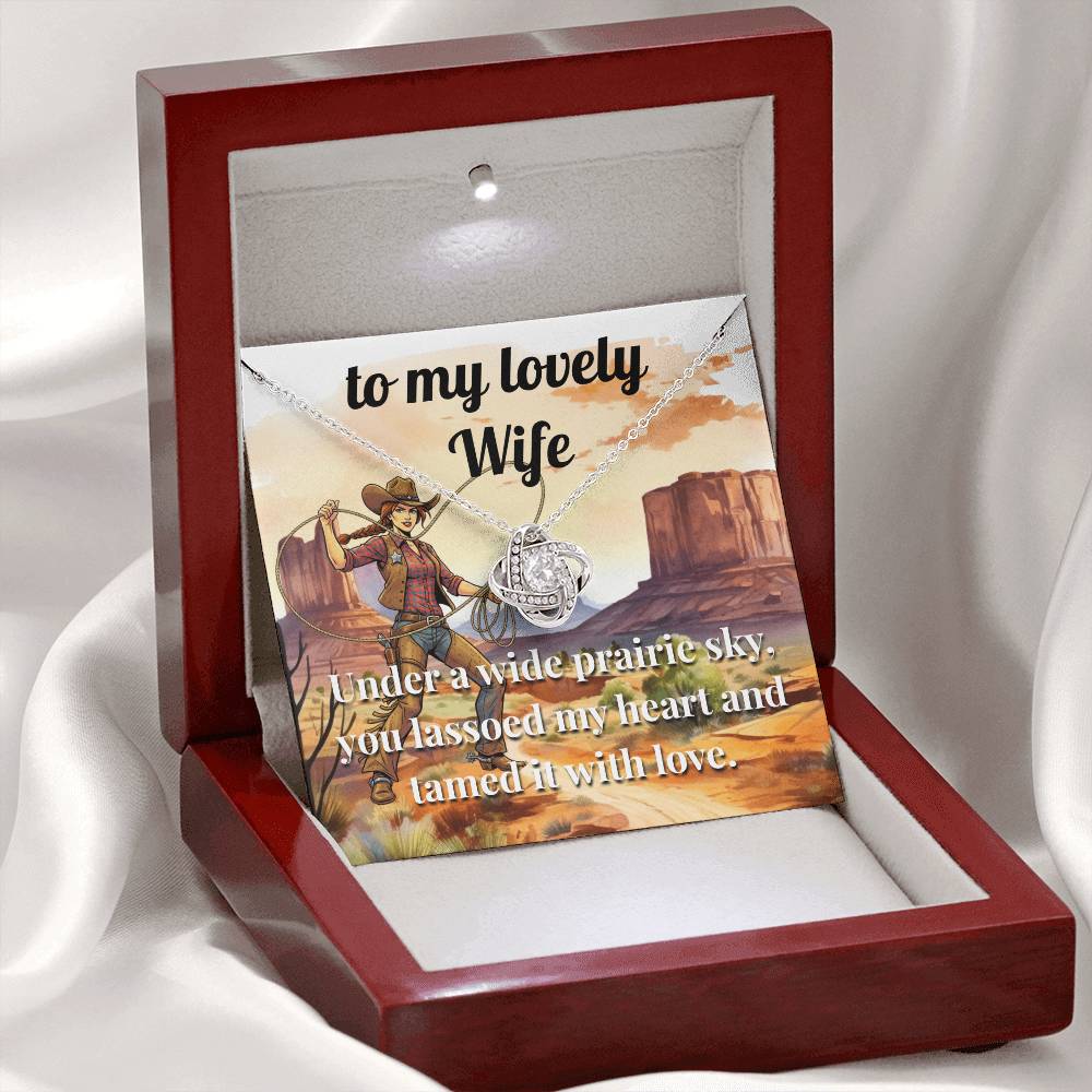 For My Wife - You Lassoed My Heart - Gift Necklace