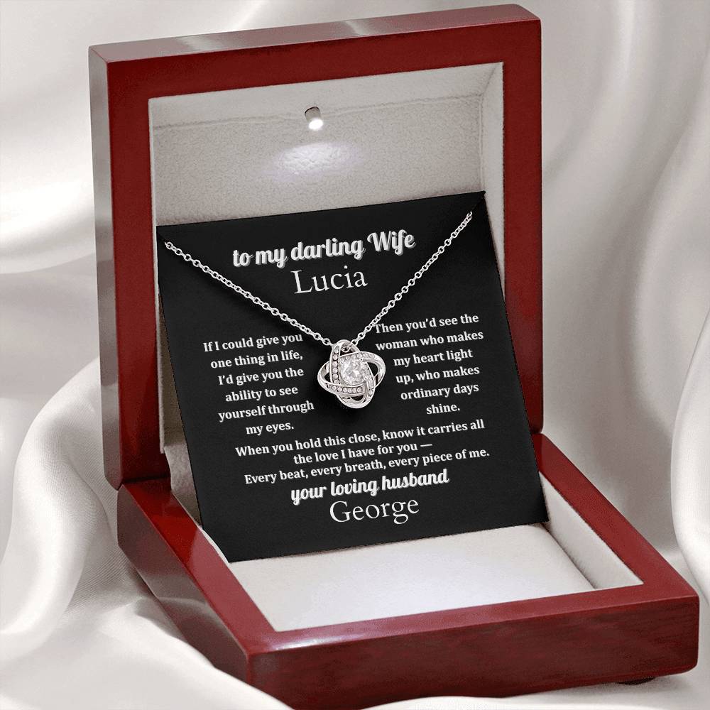Make This a Personalized Necklace Gift For Your Wife With a Message She'll Love