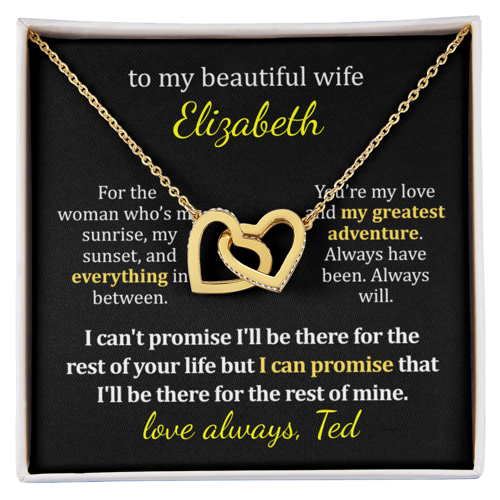 A Personalized  Message Card For Your Wife's Necklace Gift