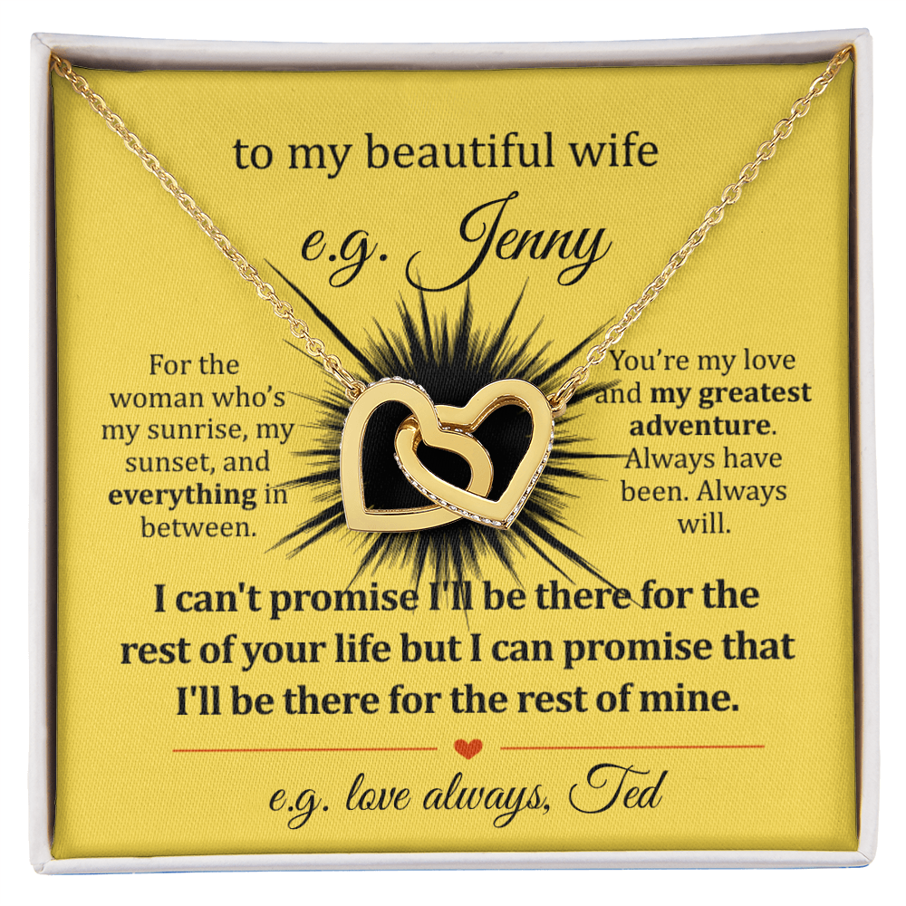 For Your Wife A Gift Necklace With Personalized Message Card