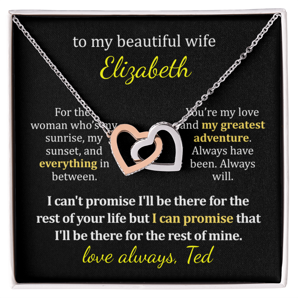 A Personalized  Message Card For Your Wife's Necklace Gift