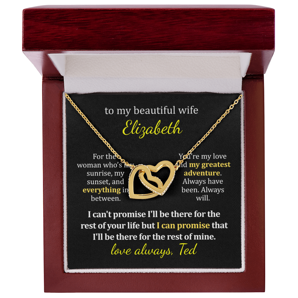 A Personalized  Message Card For Your Wife's Necklace Gift