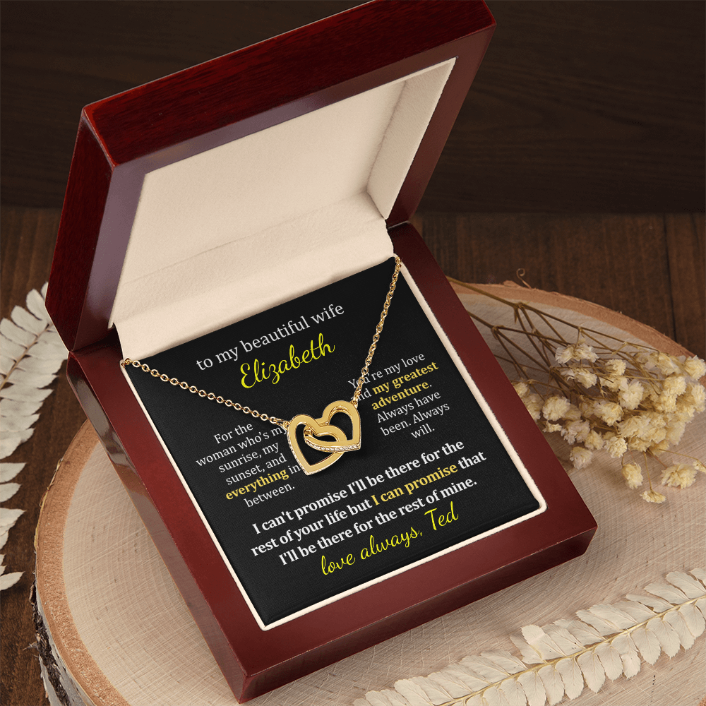 A Personalized  Message Card For Your Wife's Necklace Gift
