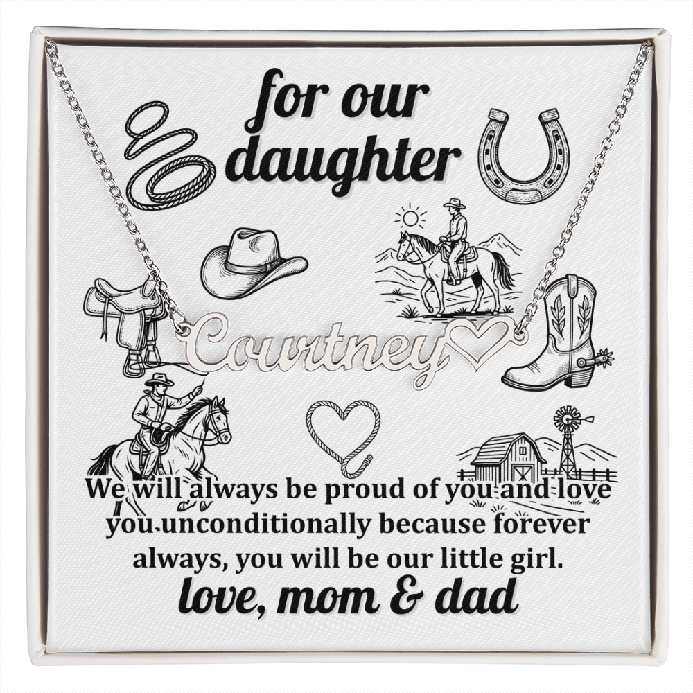 Necklace  Gift For Our Darling Daughter With Message Card