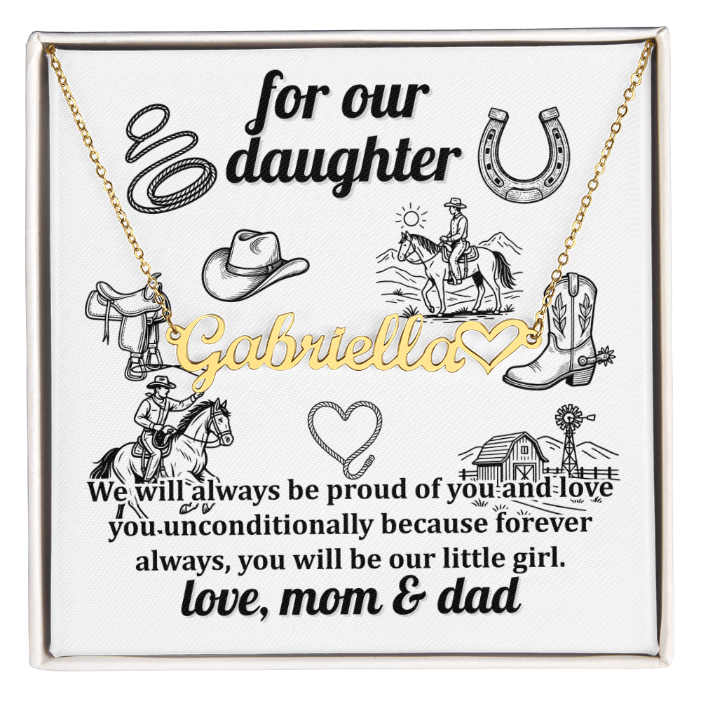Necklace  Gift For Our Darling Daughter With Message Card