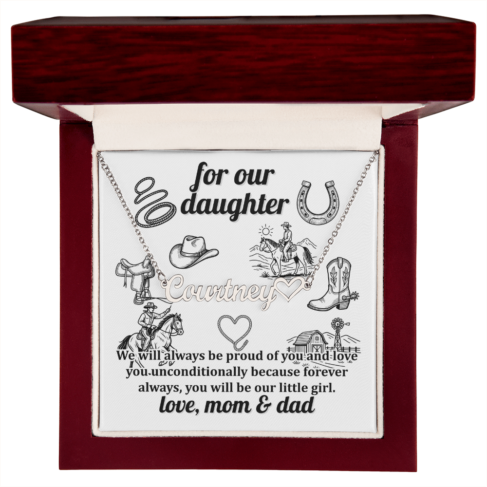 Necklace  Gift For Our Darling Daughter With Message Card