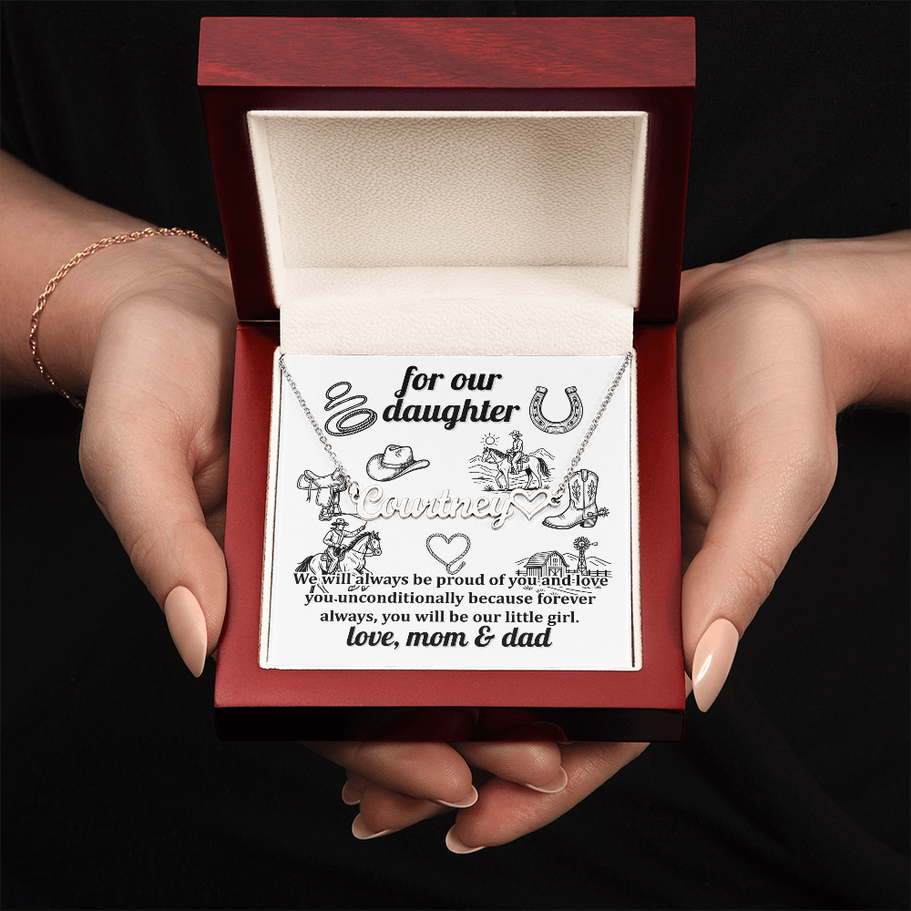 Necklace  Gift For Our Darling Daughter With Message Card