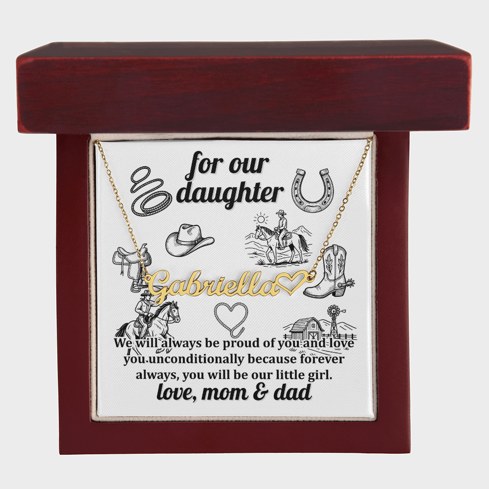 Necklace  Gift For Our Darling Daughter With Message Card