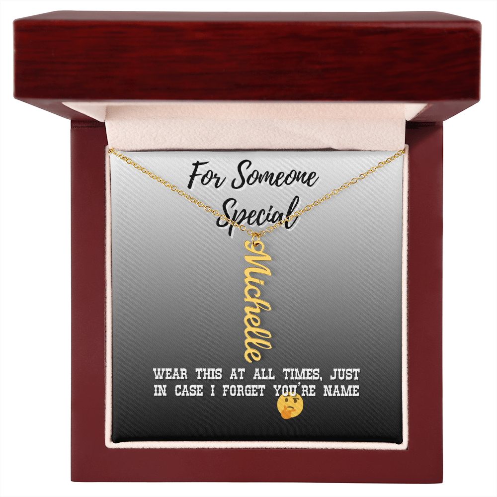 Vertical Name Necklace For Special Someone