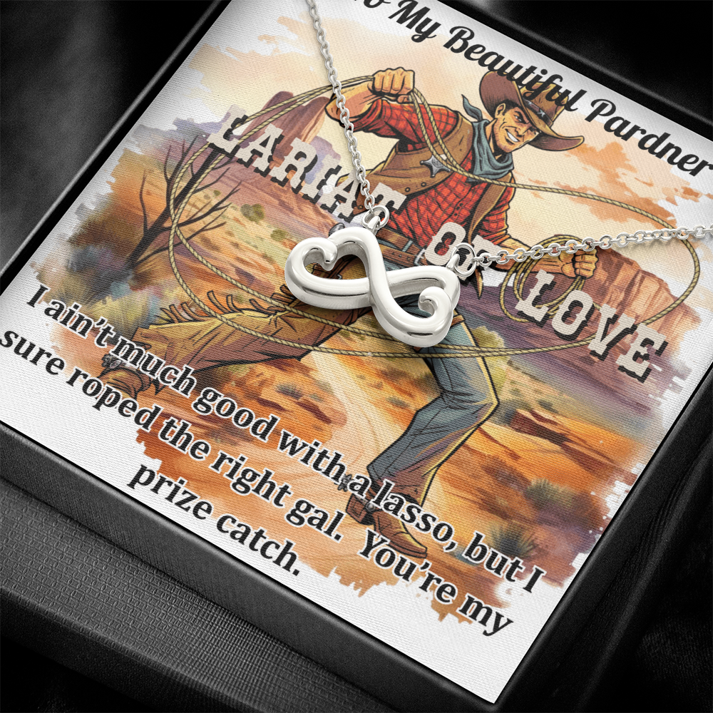 The Western Theme  Endless Lariat of Love Necklace To Catch Her Heart