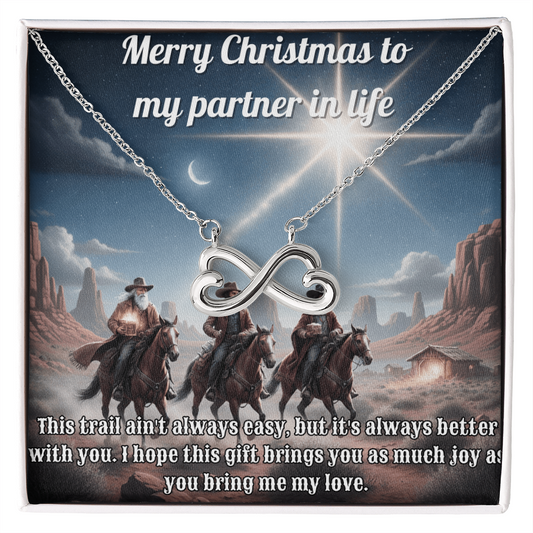 Endless Love Necklace For Your Pardner Cowboy-Style 3 Wise Men  Message Card