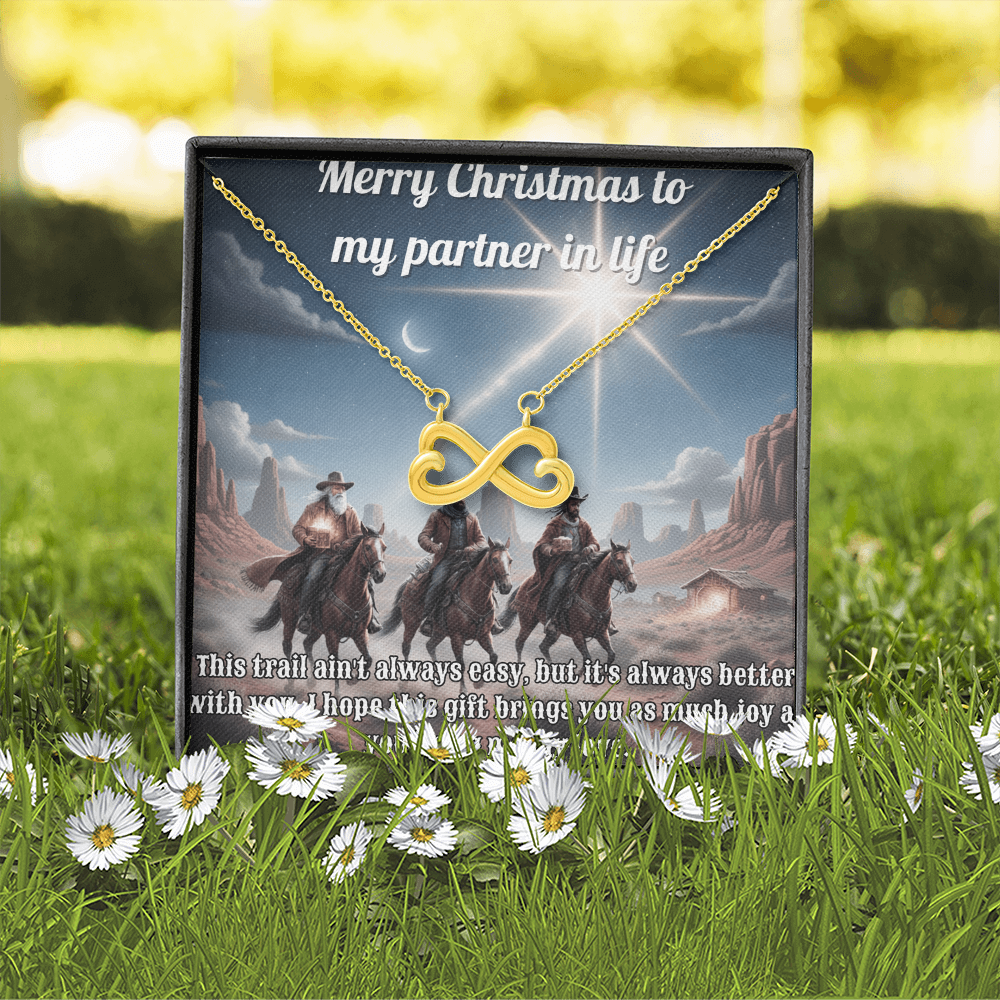 Endless Love Necklace For Your Pardner Cowboy-Style 3 Wise Men  Message Card