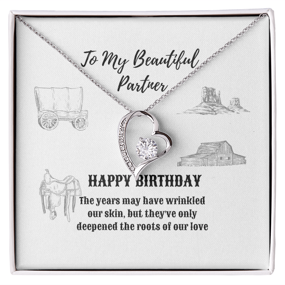 Luxury Birthday Forever Love Necklace Gift For Her. Western-Style Message Card Jewelry