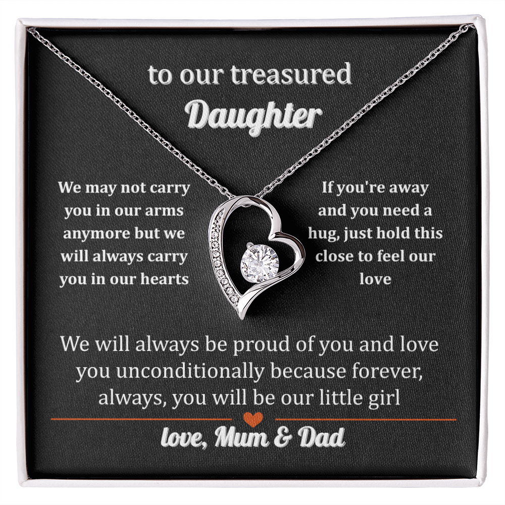 Necklace Gift to a Treasured Daughter From Mum & Dad