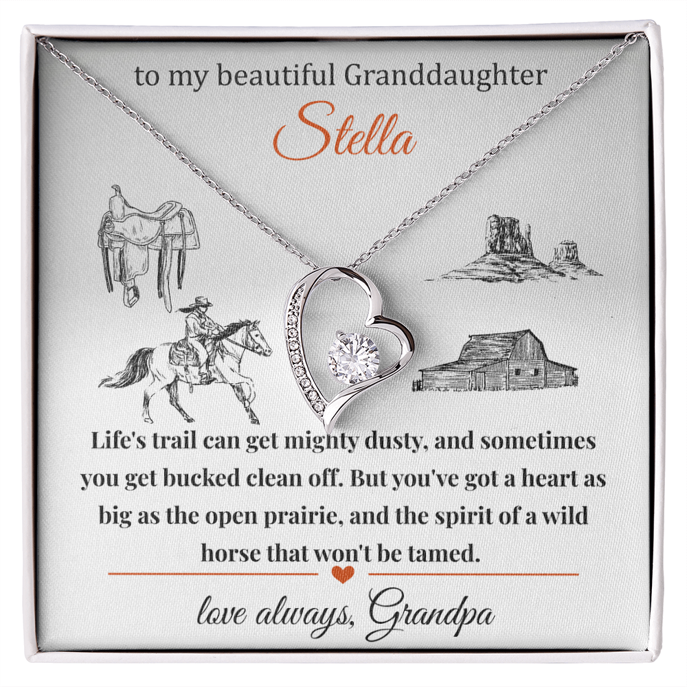 Get Personal with this Cowgirl Theme Necklace Gift For Your Granddaughter
