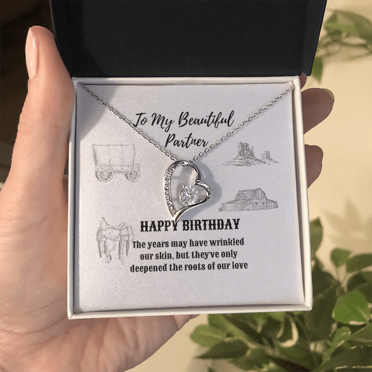 Luxury Birthday Forever Love Necklace Gift For Her. Western-Style Message Card Jewelry