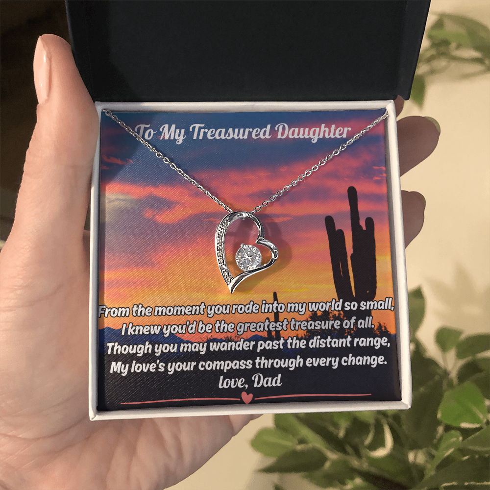 Luxury Forever Love Necklace Gift For Our Daughter - Poetic Message Card Jewelry