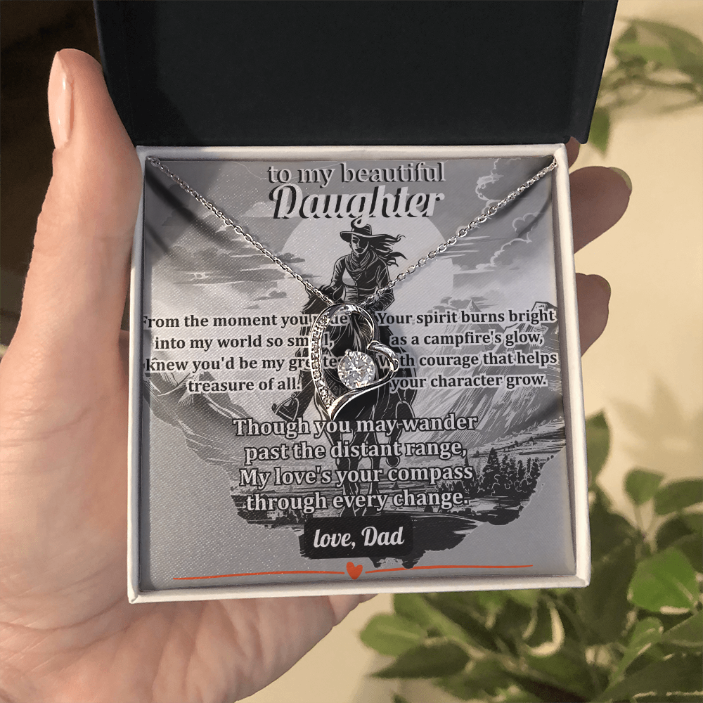 Western Theme Gift For A Beautiful Daughter - Eternal Hope Necklace W/Message Card