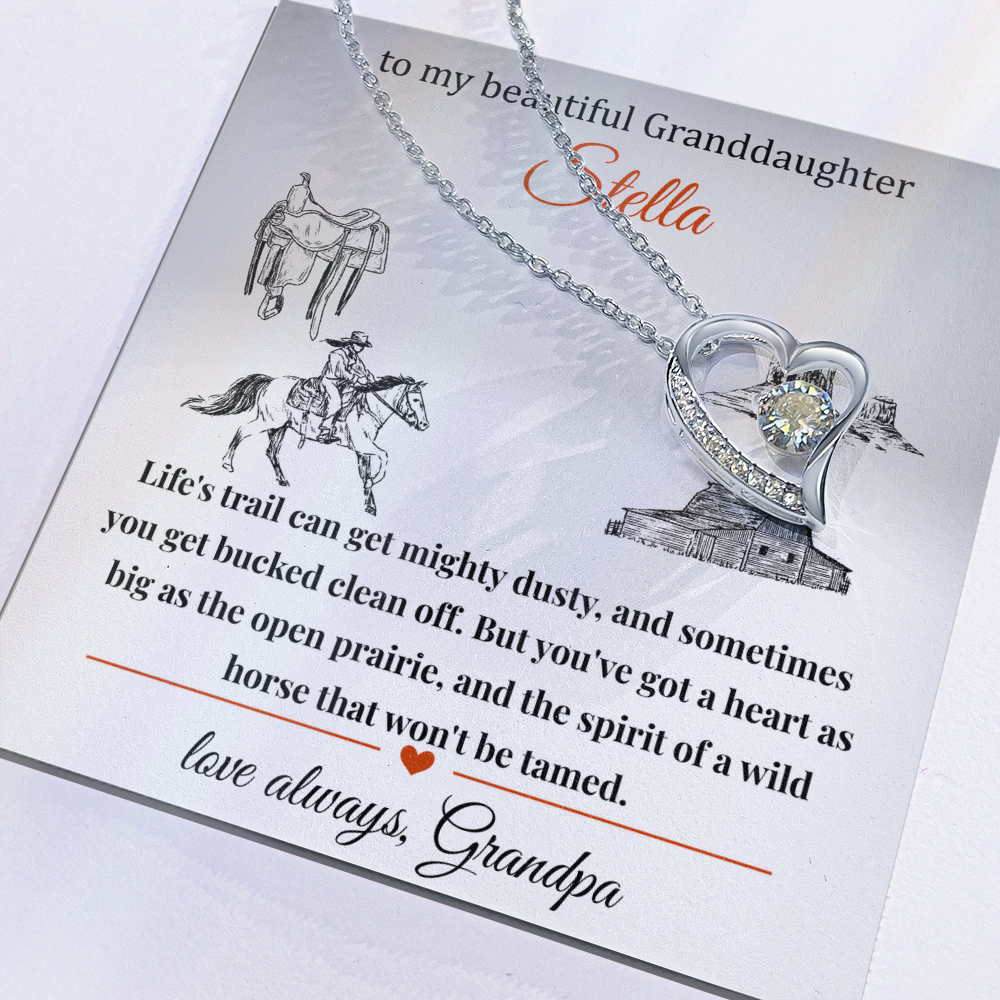 Get Personal with this Cowgirl Theme Necklace Gift For Your Granddaughter