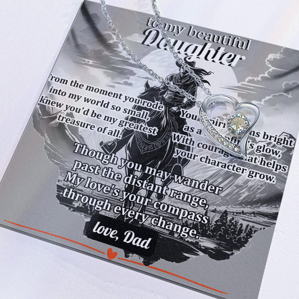 Western Theme Gift For A Beautiful Daughter - Eternal Hope Necklace W/Message Card