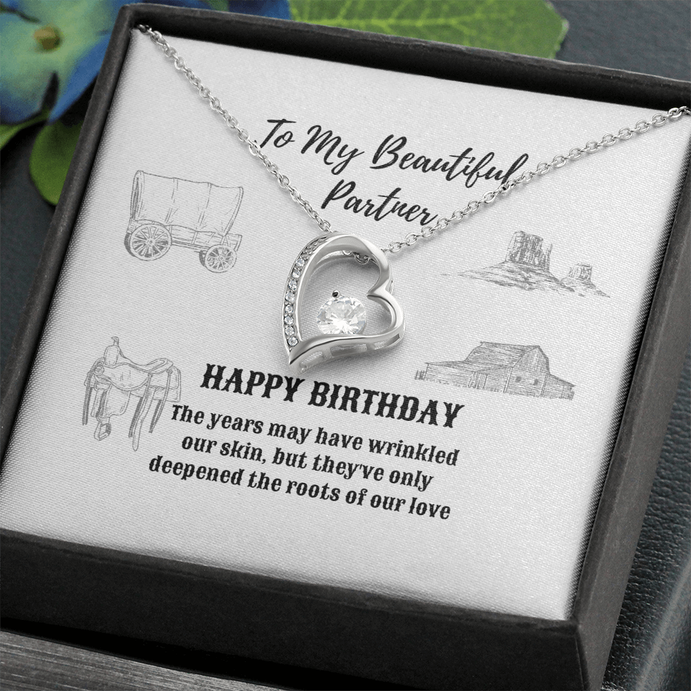 Luxury Birthday Forever Love Necklace Gift For Her. Western-Style Message Card Jewelry