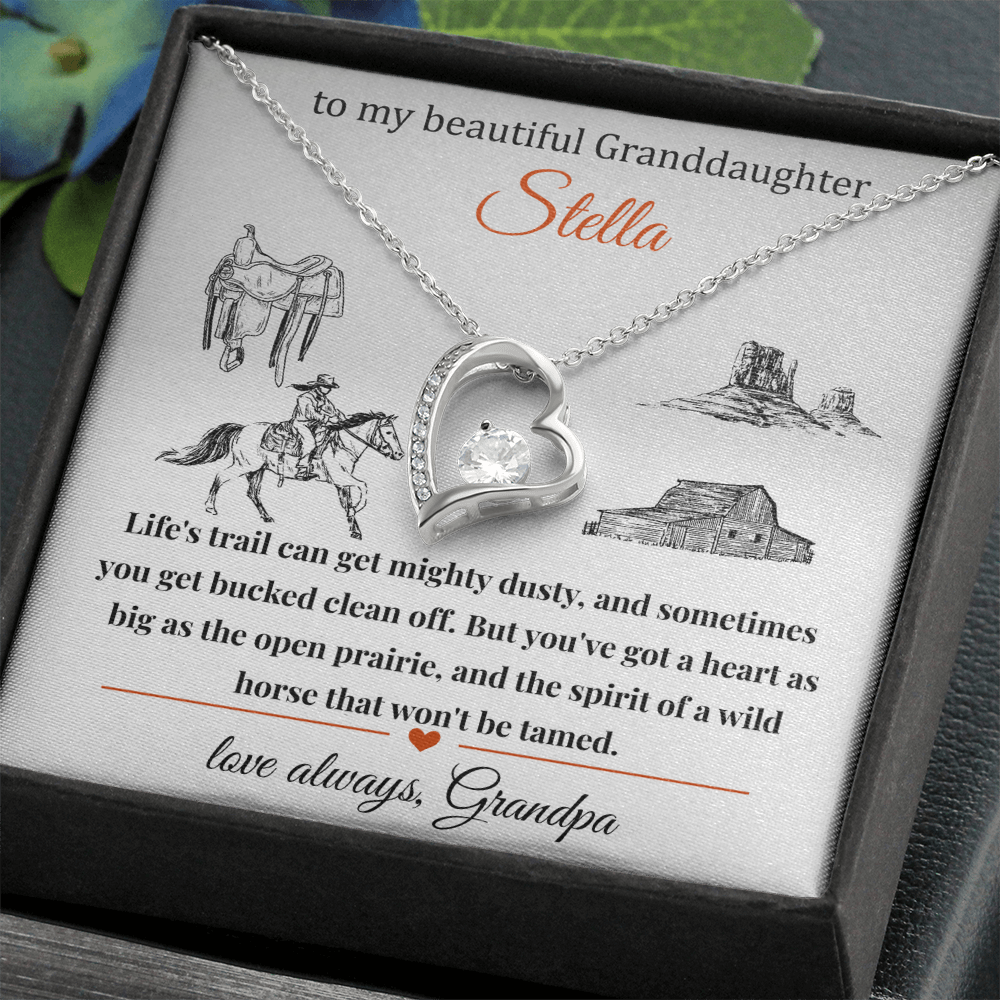 Get Personal with this Cowgirl Theme Necklace Gift For Your Granddaughter