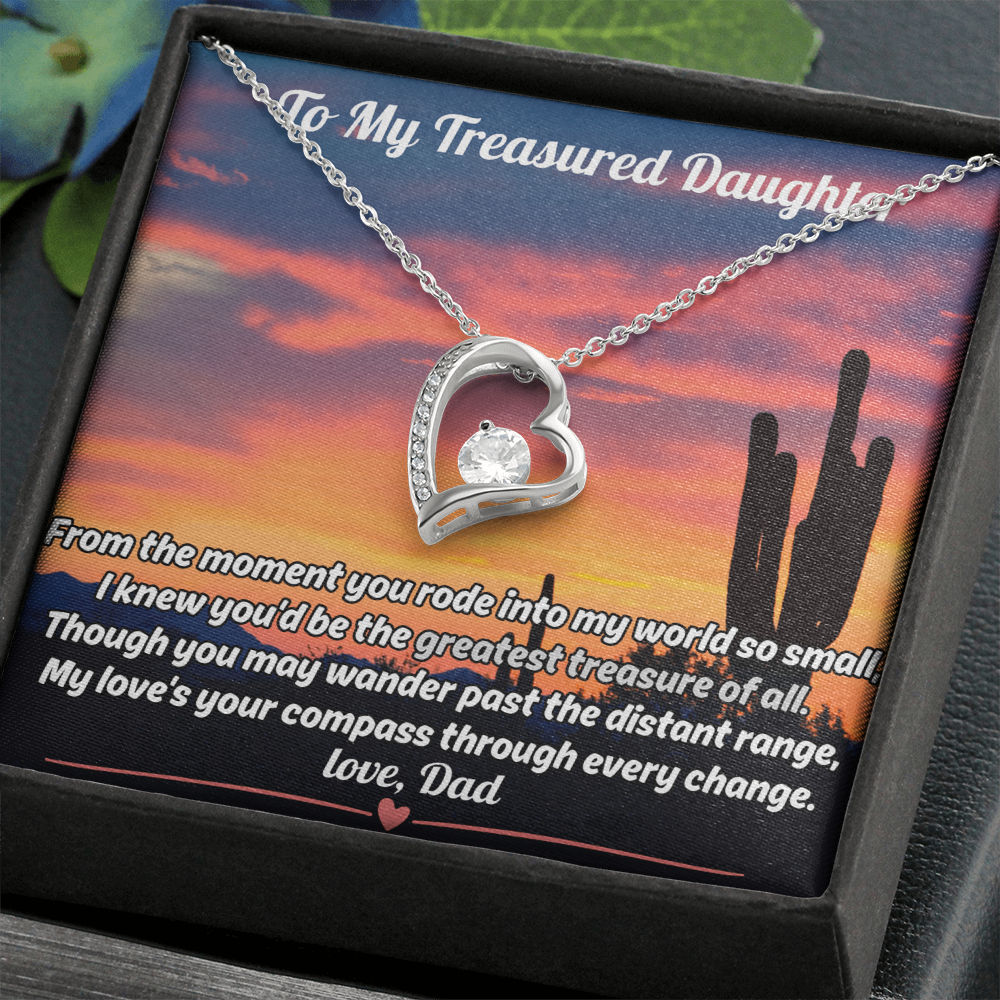 Luxury Forever Love Necklace Gift For Our Daughter - Poetic Message Card Jewelry