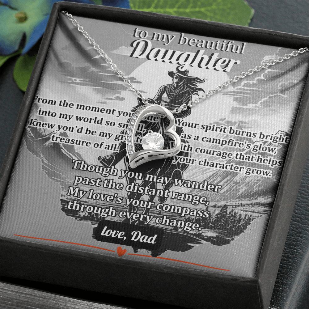 Western Theme Gift For A Beautiful Daughter - Eternal Hope Necklace W/Message Card